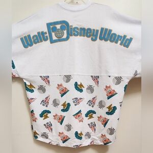 *NEW* Walt Disney World Icons Attractions XL White Spirit Jersey Glitter Unisex